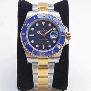 Replica Rolex Submariner Date 116613LB VR Factory Yellow Gold Wrapped Blue Dial