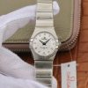Replica Omega Constellation Ladies 27mm 123.10.27.60.55.001 TW Factory White Textured Dial