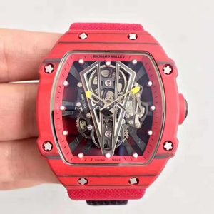 Replica Richard Mille RM27-03 Red Forged Carbon Black Skeleton Dial