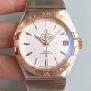 Replica Omega Constellation 123.20.38.21.02.008 38MM 3S Factory White Textured Dial