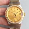 Replica Omega Constellation 123.55.38.21.58.001 38MM 3S Factory Gold Dial