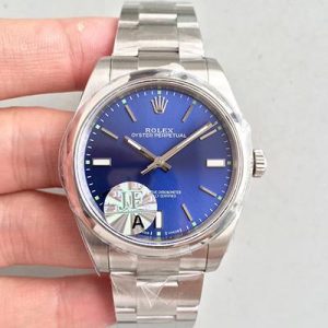 Replica Rolex Oyster Perpetual 39 114300 JF Factory Blue Dial