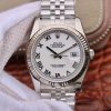 Replica Rolex Datejust 116234 36mm AR Factory White Dial With Roman Time Scale