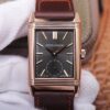 Replica Jaeger LeCoultre Reverso Tribute Double-sided Double Time Zone Flip MG Factory Rose Gold Black Dial