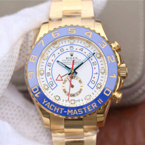 Replica Yacht-Master II M116688-0002 JF Factory Gold Strap