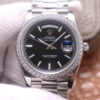 Replica Rolex Day Date M228349RBR-0002 EW Factory Black Dial
