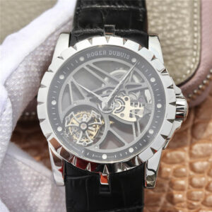 Replica Roger Dubuis Excalibur RDDBEX0260 JB Factory Black Leather Strap